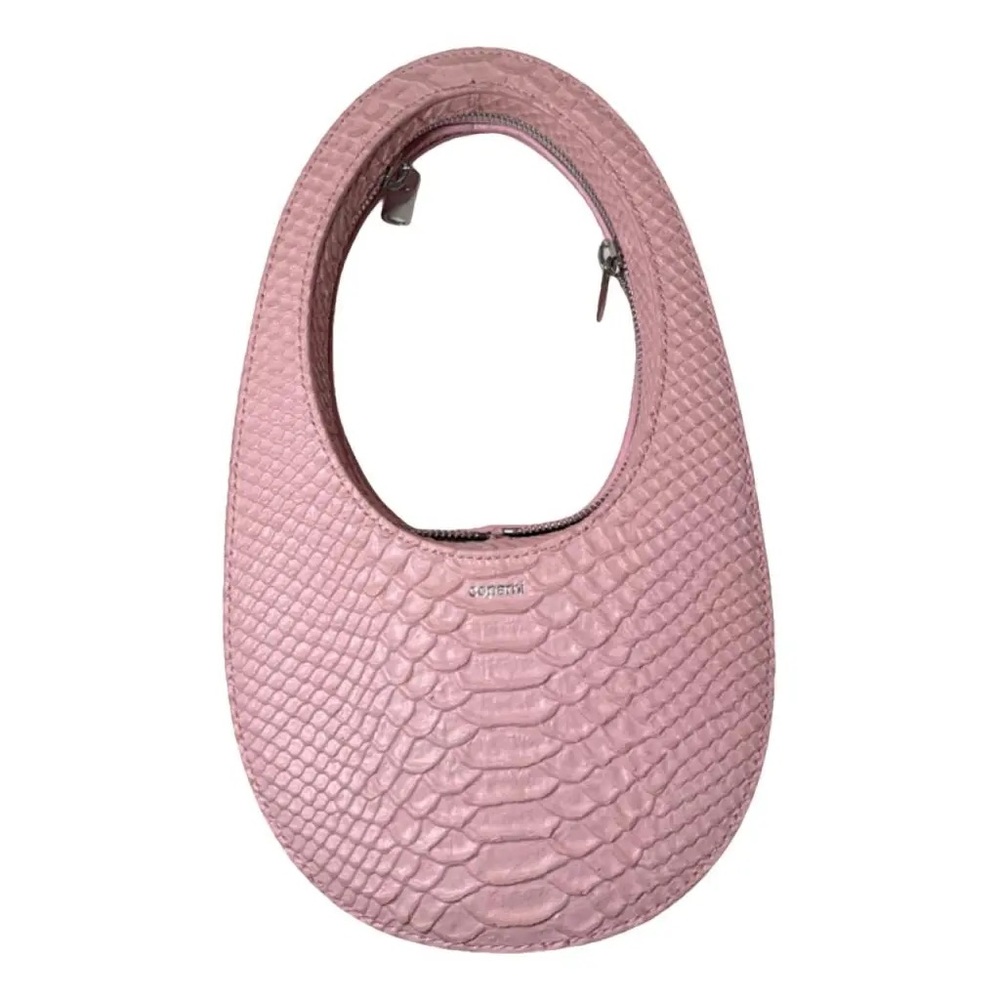 Coperni Pink Croc-Embossed Women's Bag